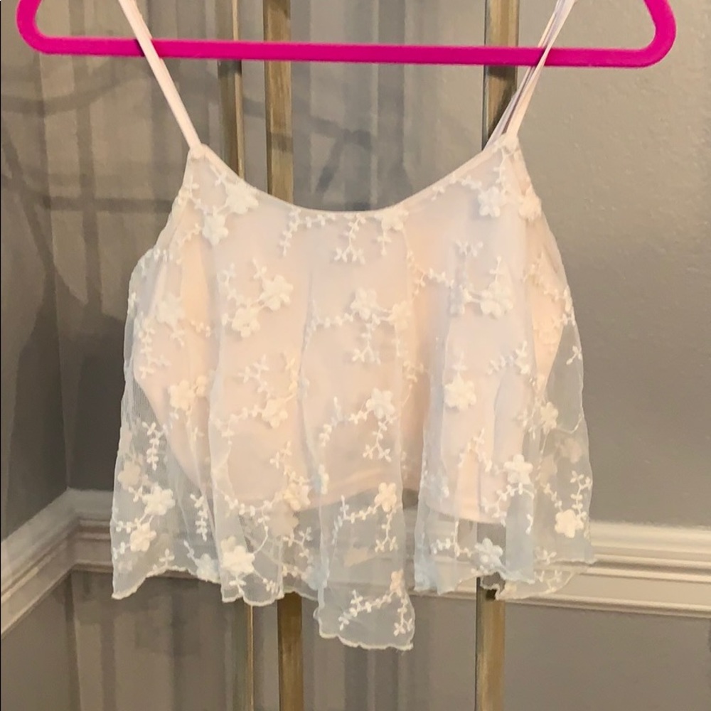 Cream crop top